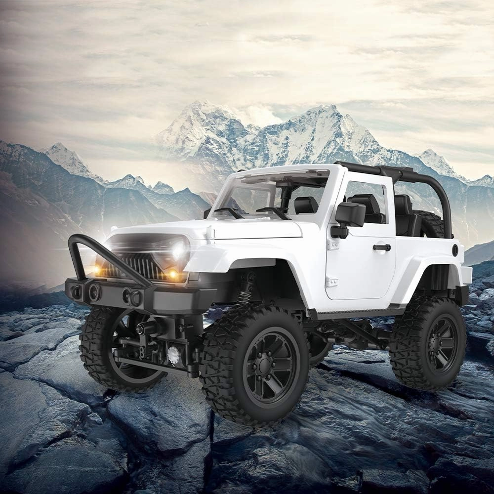 GoolRC F2 RC Car, 1:14 Scale 4WD 30km/h High Speed Racing Truck, White Convertible for Kids and Adults