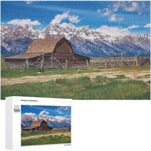 Grassland Scenery Waterproof All-Season Weather Puzzles for Adults 1000 Pieces Jigsaw Puzzles Formation Wooden Active Thinking Party Entertainment Large Puzzle Game Artwork for Adults Teens