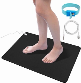 Grounding Mat Kit for Healthy Grounding Energy, Grounding Pad for Sleep with Grounding Wristband & 15ft Grounding Cord, for Improve Sleep and Reduce Anxiety (24x36inch)