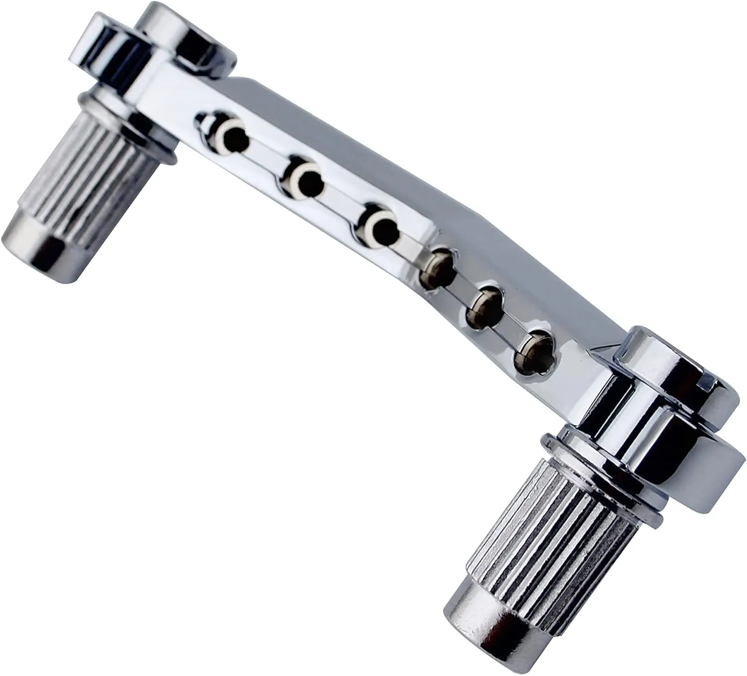 Guyker Guitar Stop Bar Tailpiece with Anchors and Studs Replacement Part Compatible with Les Paul LP SG Style 6 String Electric Guitar - GK21, Chrome
