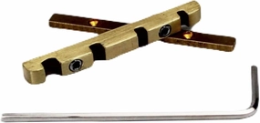 Guyker 4 String Bass Guitar Nut, Adjustable Height Bell Brass Nut Length 38mm Split Regulation Replacement Parts for Jazz Bass, Nut-4BX