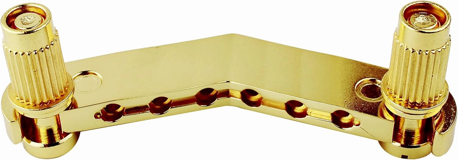 Guyker Guitar Stop Bar Tailpiece with Anchors and Studs Replacement Part Compatible with Les Paul LP SG Style 6 String Electric Guitar - GK21, Golden