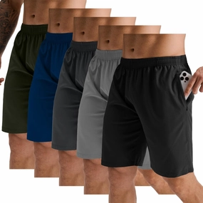 GYM REVOLUTION Men's Workout Running Gym Training Shorts