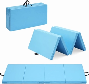 Gymnastics Mat, 3'x6'/4'x8' Thick Folding Kids' Gymnastic Tumbling Mat with Carrying Handles for Home Gym Exercise & Play