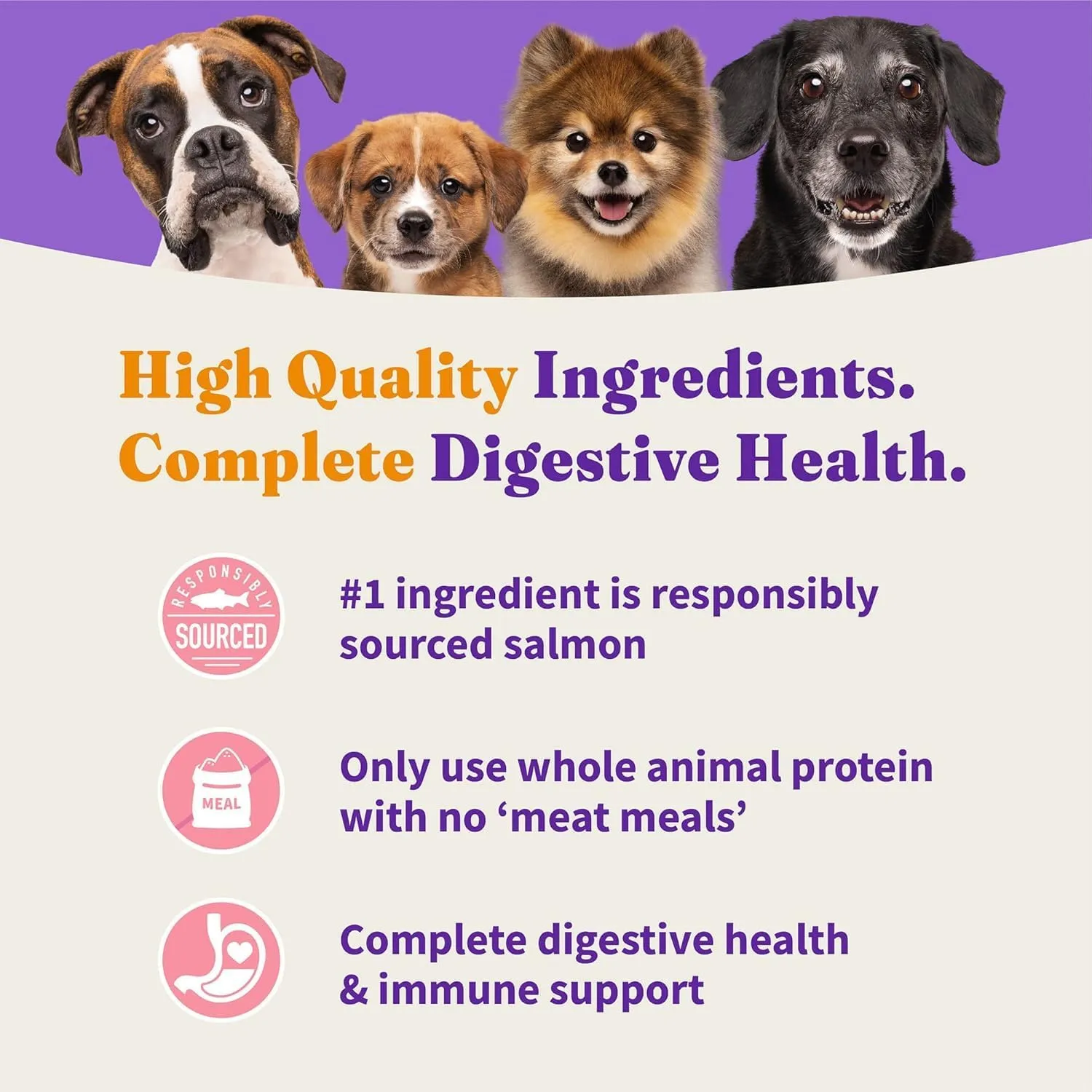 Halo Holistic Small Breed Dog Food, Wild Caught Salmon & Whitefish Recipe, Grain Free Dry Dog Food, for Healthy Weight Support, 3.5 lb Bag
