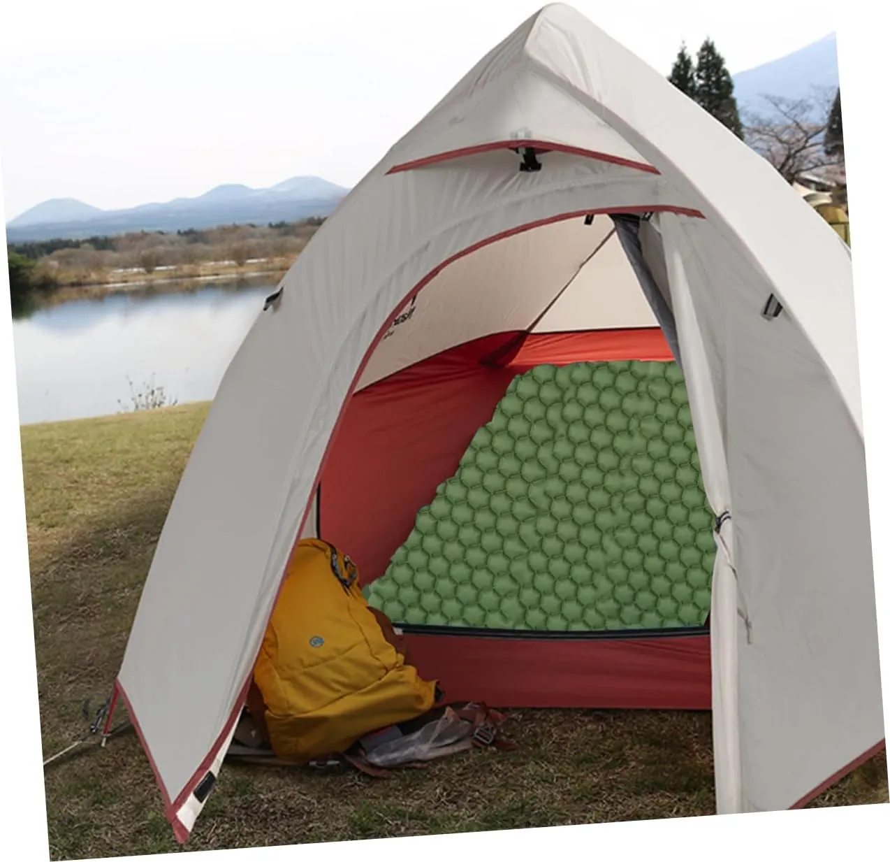 HANABASS Outdoor Camping Mattress Inflatable Sleeping Pad for Tent Lightweight Compact for Backpacking Hiking Travel Green Color