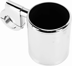 Handlebar Water Bottle Holder, Motorcycle Handlebar Cup Holder Chrome Adjustable Universal for ATV 22‑32mm Handle