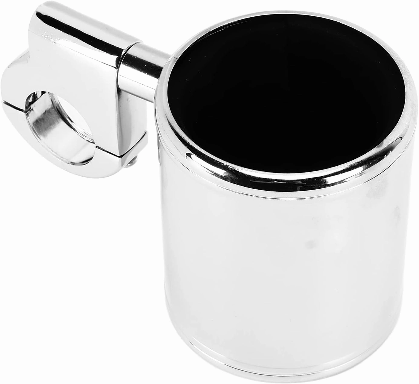 Handlebar Water Bottle Holder, Motorcycle Handlebar Cup Holder Chrome Adjustable Universal for ATV 22‑32mm Handle