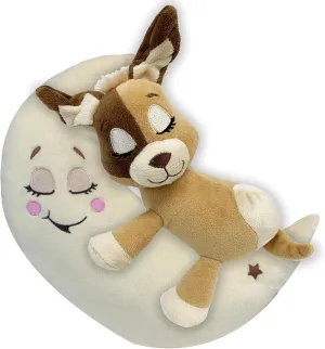 Happy Nappers Lullabrites Moon Pet - Dog - Brown & Tan - Light & Sounds Plush, Sleeping Animal, Plays Lullabies, Color Changing, Day-Night Toy, Kids