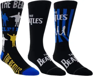 Hard Rock Beetles Music Themed 3-Pack Socks, Durable, Moisture Wicking with Odor Control