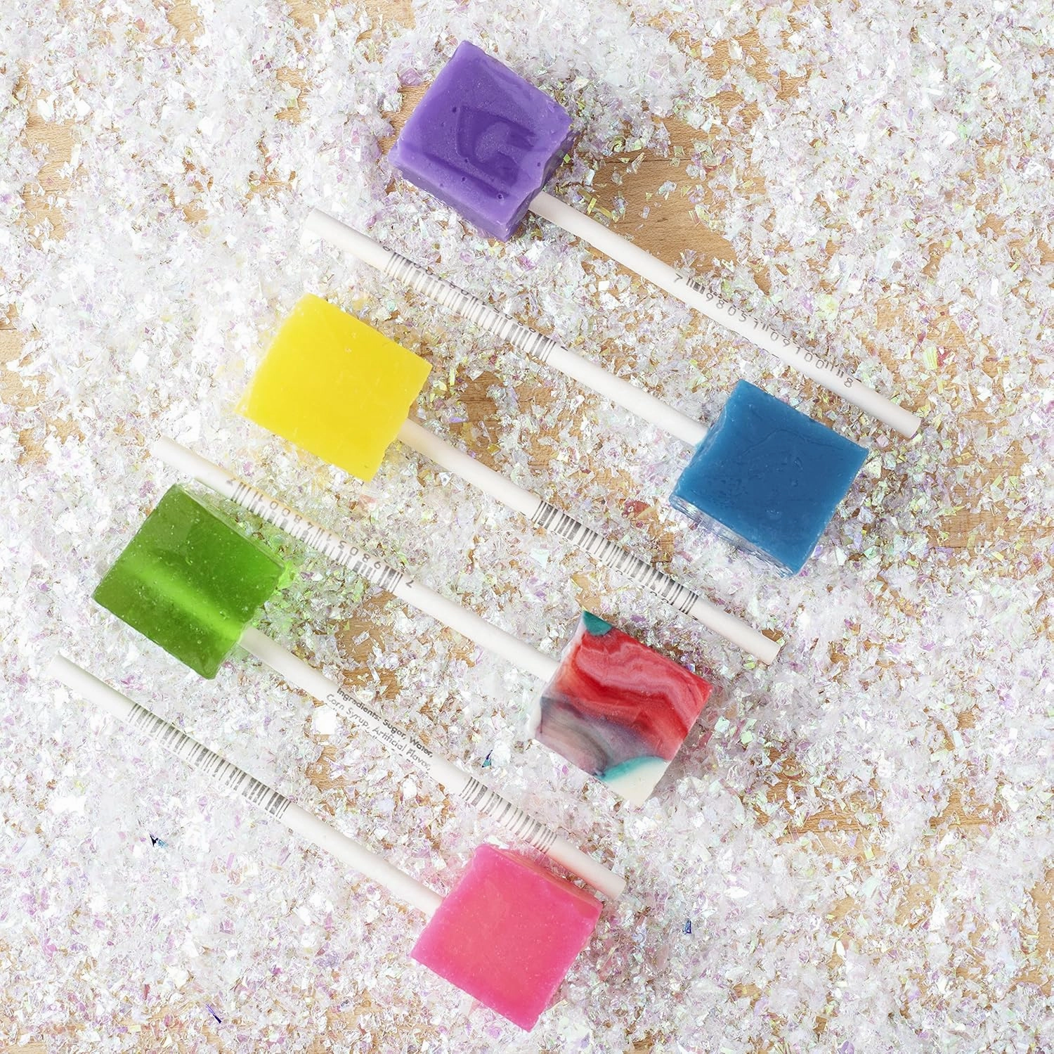 Hard Candy Cube Lollipop Suckers: Individually Wrapped Flavored Sucker Pack by Espeez - Old Fashioned Square Party Pops in Bulk - Cinnamon, 24 Count