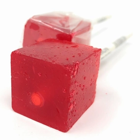 Hard Candy Cube Lollipop Suckers: Individually Wrapped Flavored Sucker Pack by Espeez - Old Fashioned Square Party Pops in Bulk - Cinnamon, 24 Count