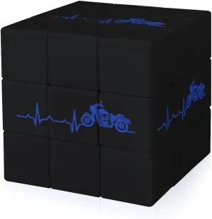 Heart Beat Motorbike Funny 3x3x3 Cube Smooth Lightweight Puzzle for Adult Graphic Printing Travel