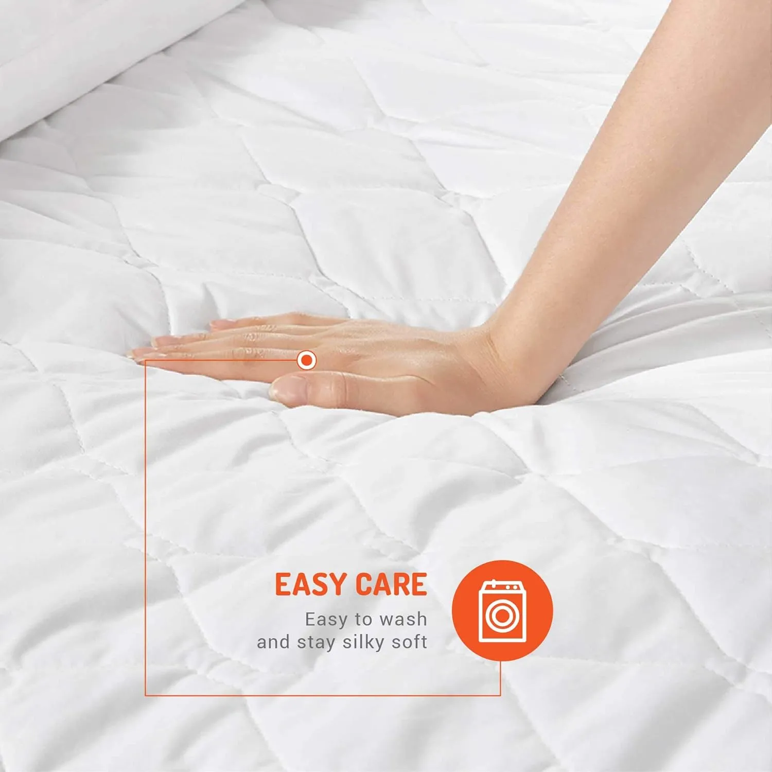 Heated Mattress pad King Size| Dual Control | Electric Bed Warmer W/Adjustable Zone Heating | Fit Up to 15 Inch | 12.5ft Long Cord - 78x80 Inch, White