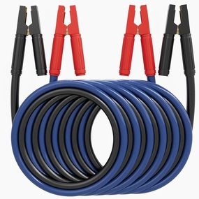 Heavy Duty Jumper Cables, 0 Gauge 30 Feet 1000AMP, Automotive Booster Cables for 12V & 24V Cars, Jump Starter for Dead or Weak Batteries, Suitable for 8L Gas & 6L Diesel, Includes Carry Bag