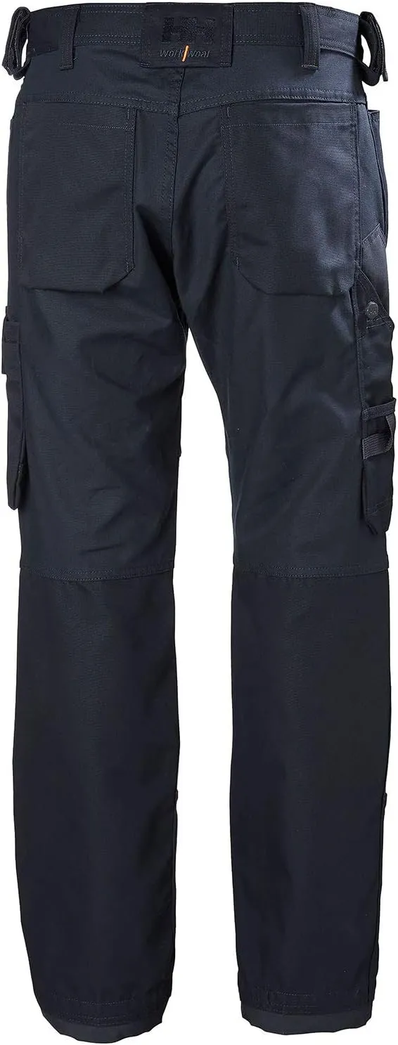 Helly-Hansen Workwear Oxford Work Pants for Men with 2-Way Stretch, Reinforced Adjustable Knee Pads and Thigh Pocket