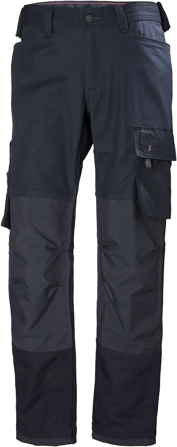 Helly-Hansen Workwear Oxford Work Pants for Men with 2-Way Stretch, Reinforced Adjustable Knee Pads and Thigh Pocket