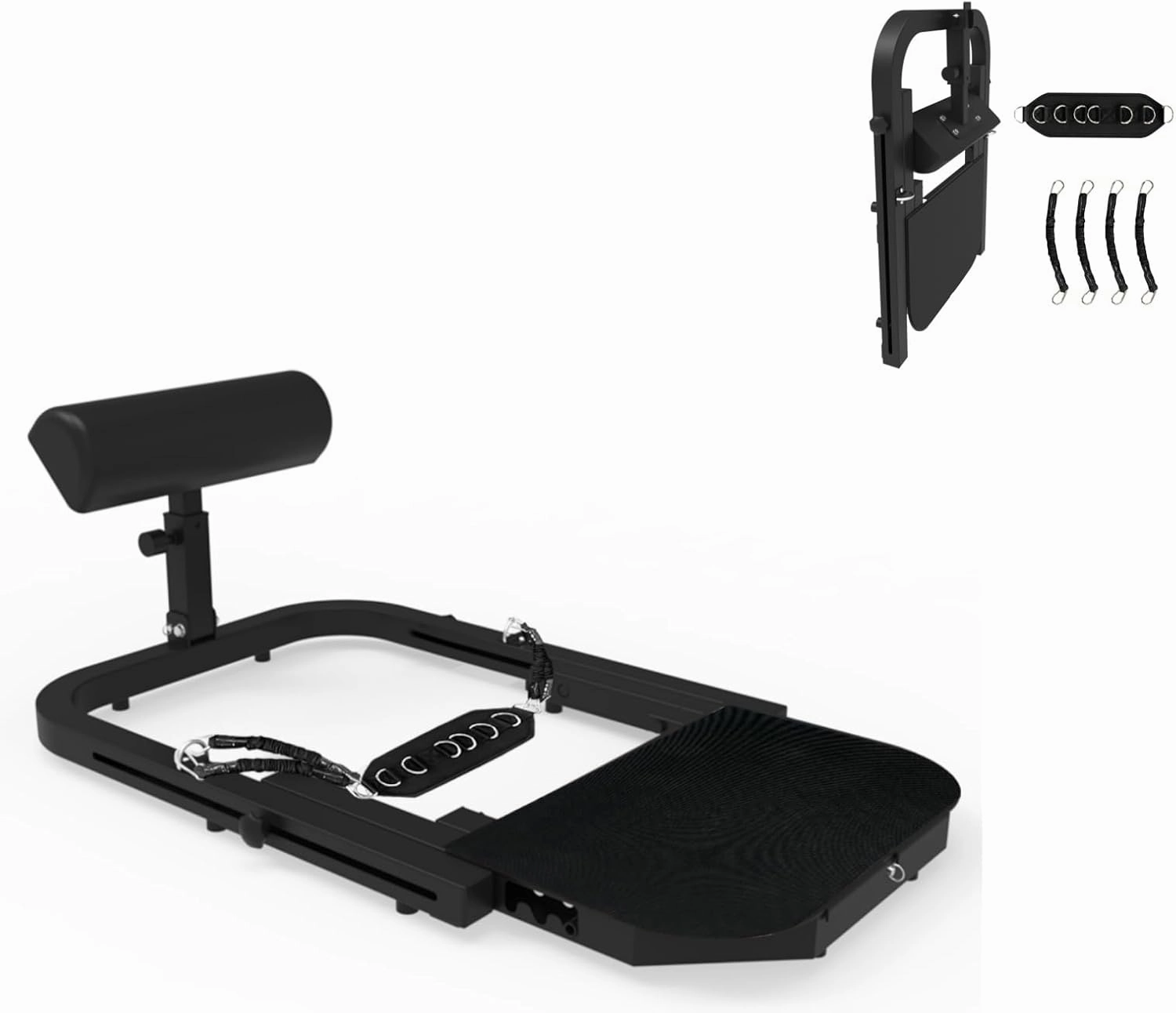 Hip Thrust Machine for Home Gym, Adjustable Hip Thrust Machine for High Resistance Glute Training,45 Lb Per Resistance Band