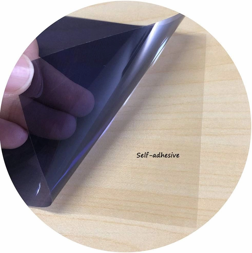 HOHOFILM Purple Clear Window Film for Home & Building Glass Decoration Self-Adhesive Window Tint Sun Blocking UV Proof for All Windows,35.4" x16ft