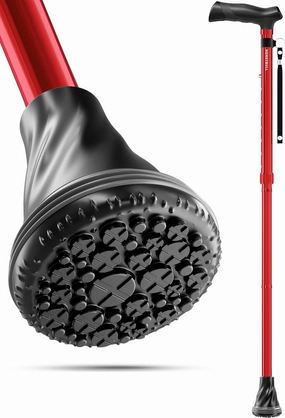 HONEYBULL Walking Cane for Men & Women - Foldable, Adjustable, Collapsible, Bumper Base Tip, Heavy Duty, Walking Sticks for Seniors & Adults
