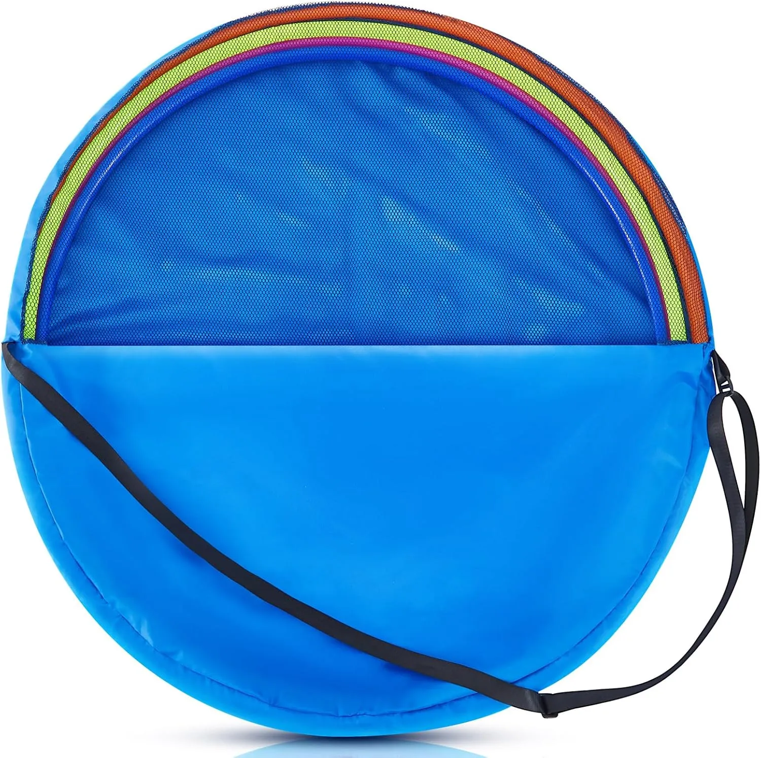 Hoop Storage Bag 36 inch Exercise Hoop Bag Blue Obstacle Course Ring Bag Large Plastic Playground Storage Bag for Adult Gymnastics Practice Party Games Educational Activities Holiday Decor