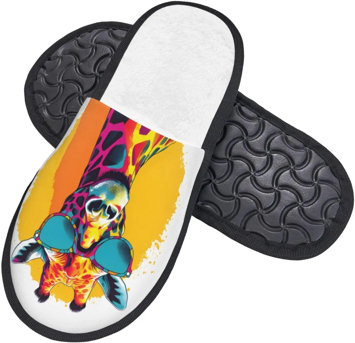 House Slippers For Women Men Fuzzy House Shoes Non-Slip Spa Slippers Winter Warm Ladies Slippers For Indoor Outdoor