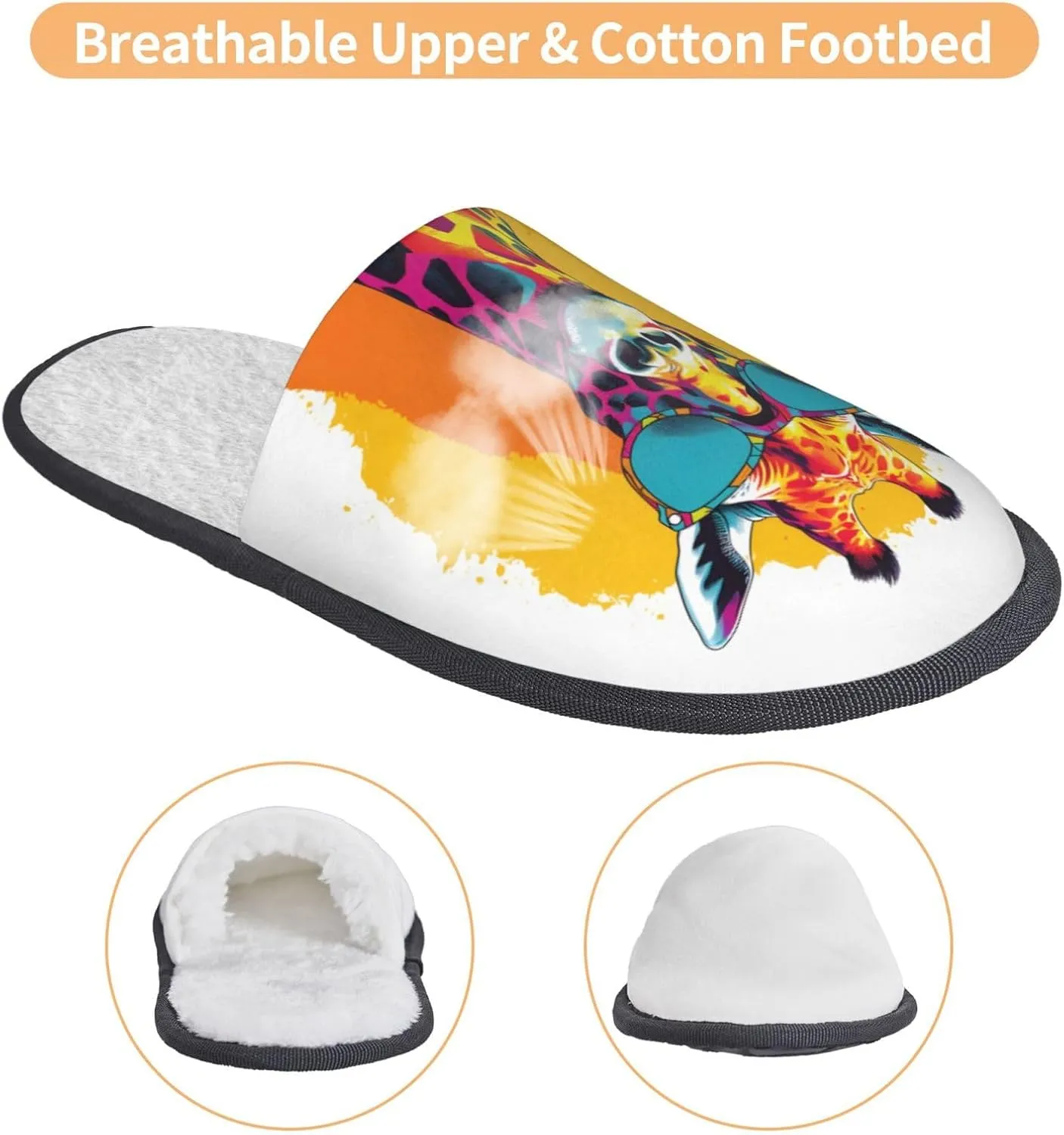 House Slippers For Women Men Fuzzy House Shoes Non-Slip Spa Slippers Winter Warm Ladies Slippers For Indoor Outdoor