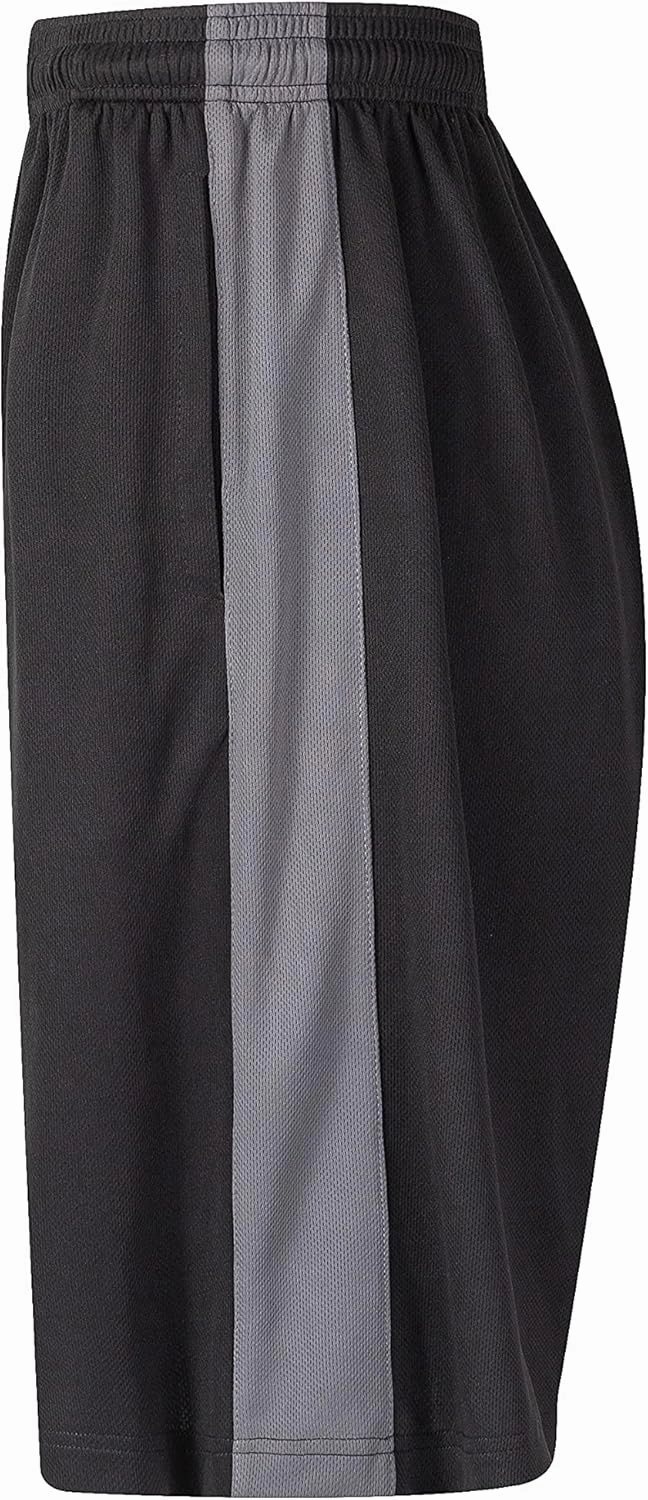 HQUEC Men's 12" Athletic Shorts Long Basketball Workout Shorts Below Knee Loose-Fit with Pockets