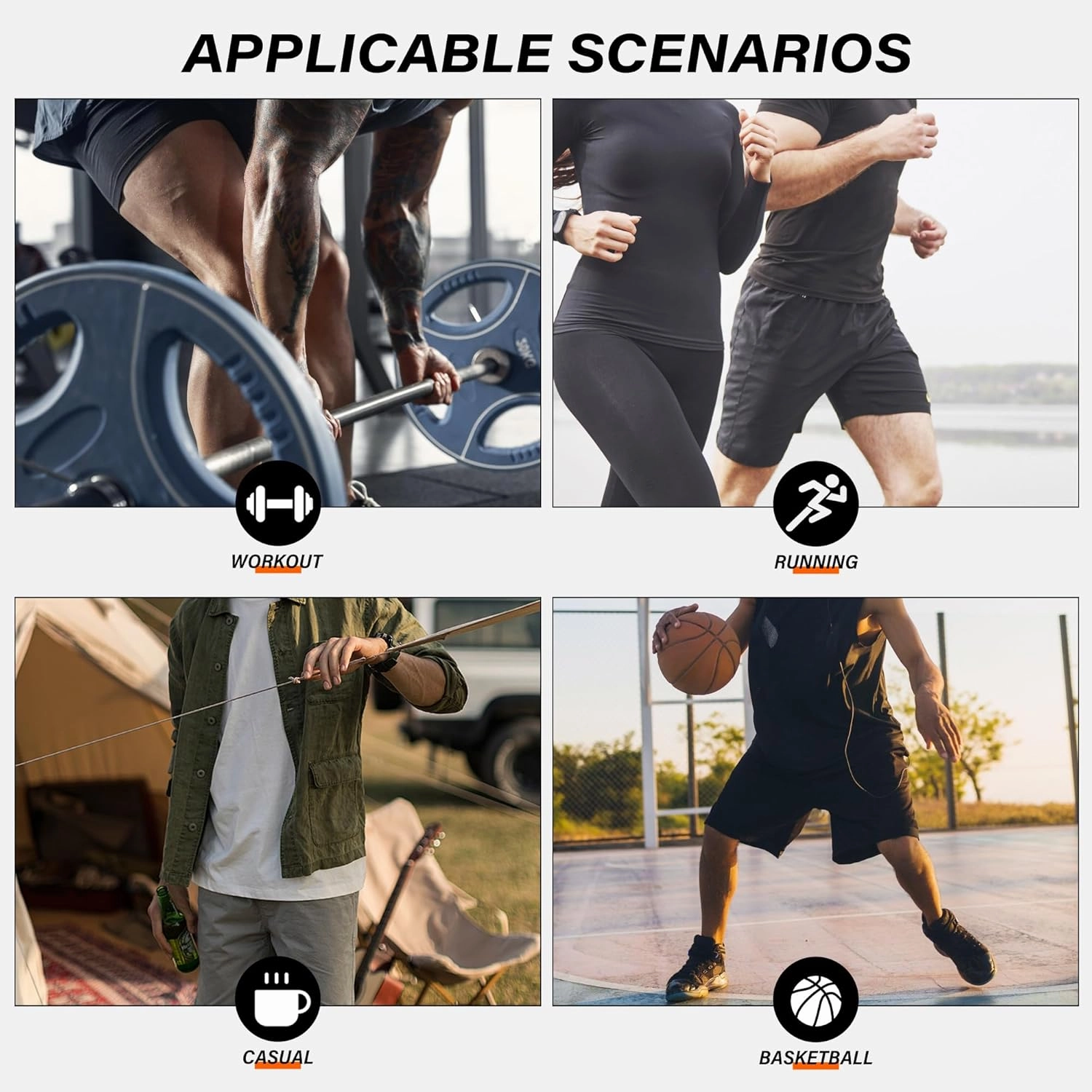 HQUEC Men's 12" Athletic Shorts Long Basketball Workout Shorts Below Knee Loose-Fit with Pockets