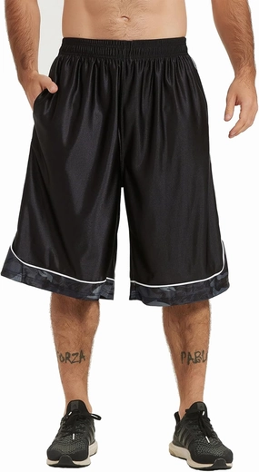 HQUEC Men's 12" Athletic Shorts Long Basketball Workout Shorts Below Knee Loose-Fit with Pockets