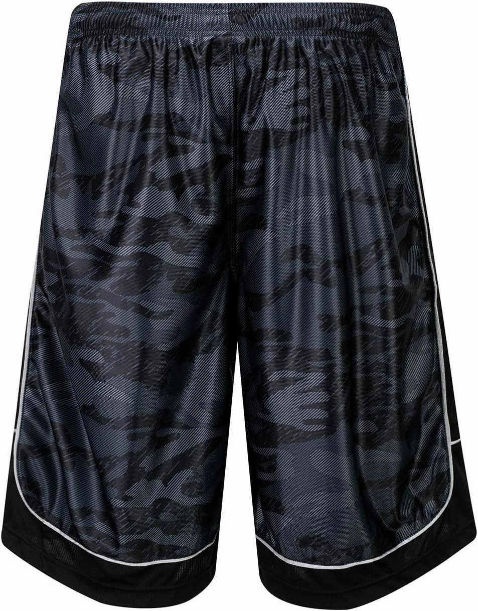 HQUEC Men's 12" Athletic Shorts Long Basketball Workout Shorts Below Knee Loose-Fit with Pockets