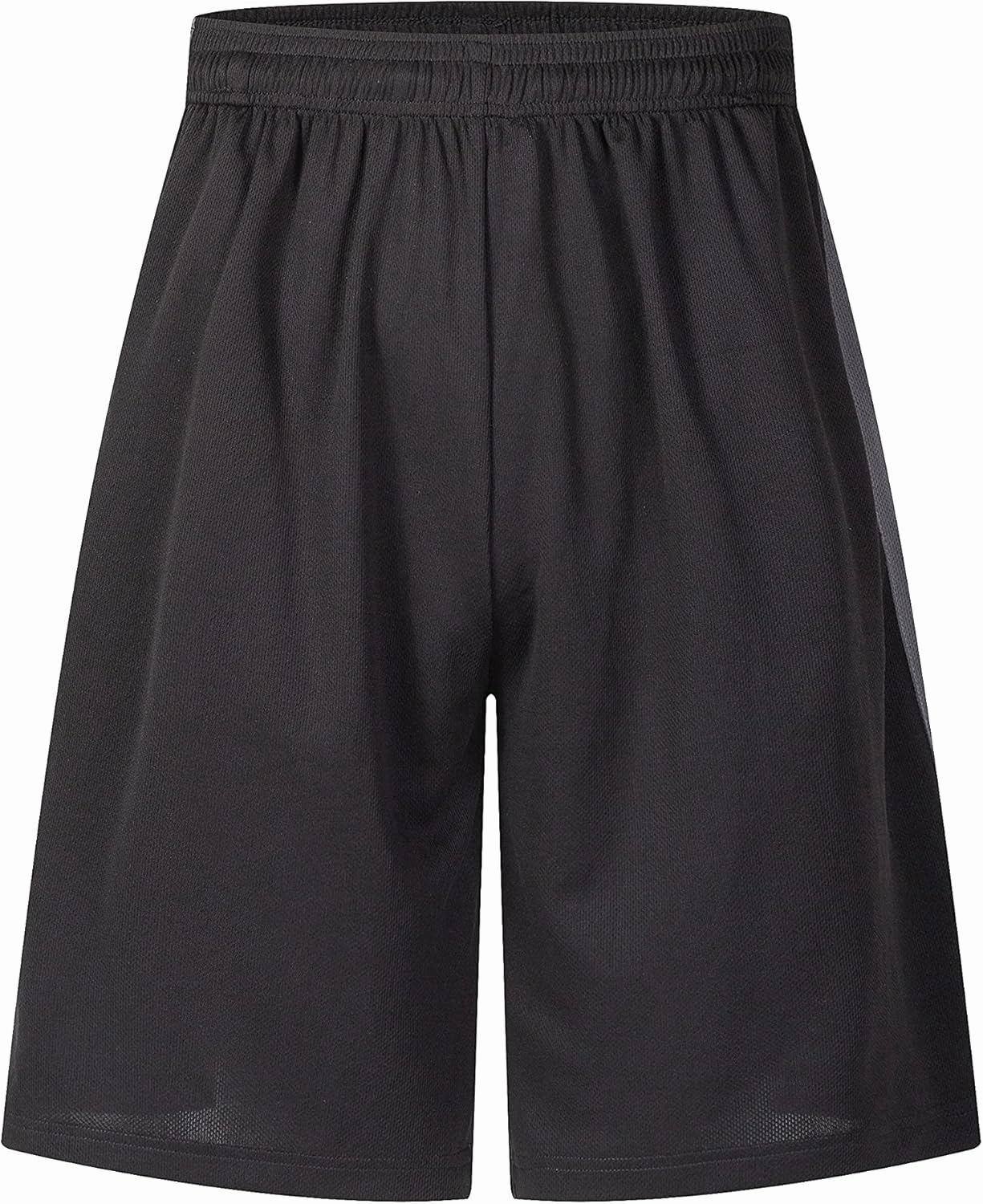 HQUEC Men's 12" Athletic Shorts Long Basketball Workout Shorts Below Knee Loose-Fit with Pockets