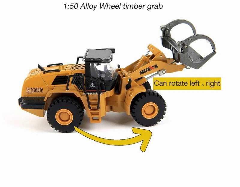 HUINA - 1:50 Die-Cast Timber Grab Truck 1716 - STATIC hobby quality