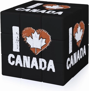 I Love Canada, Canada Day Funny 3x3x3 Cube Smooth Lightweight Puzzle for Adult Graphic Printing Travel