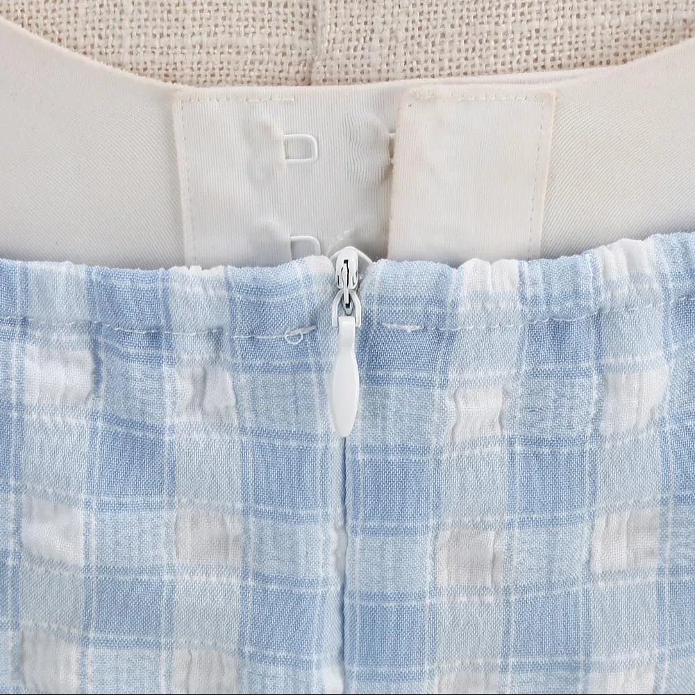 IDOPIP Women's 1950s Vintage Plaid Dress Retro Cocktail Swing Dress Prom Party Midi Dress Wedding Guest Outfit Gingham Gown