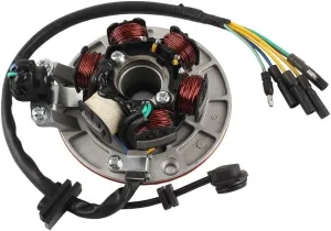 Ignition Stator Magneto for Lifan Motorcycle 5 Wire 6 Pole Magneto Stator Coil Generator Scooter Moped for Yinxiang Kick Start 140 Parts Dirt Bike ATV Magneto Stator