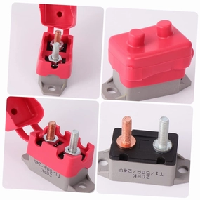 IMIKEYA 2Pcs Automatic Reset Circuit Breaker with Cover for Automotive Use Bolt Terminals Overcurrent Protection for Boats Cars and Trucks