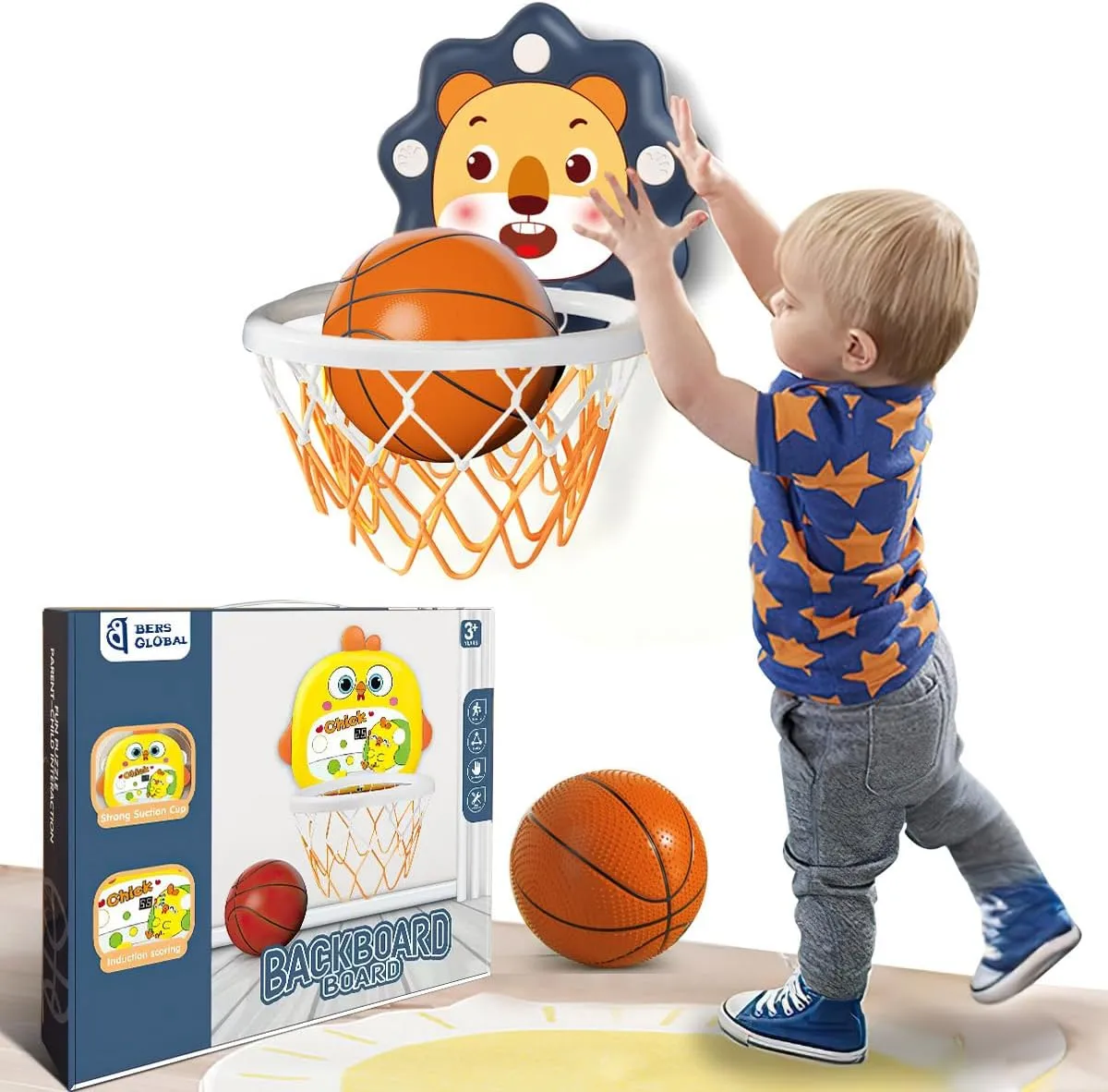 Indoor Mini Basketball Hoop for Toddlers Kids Boys,Christmas Birthday Gifts Toddler Toys for 1 Year Old Boy Toys for Ages 2-4,