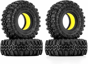 INJORA 1.0 Silicone Rubber Inserts and S5 Rock Crawling Tires for TRX4M SCX24 1/18 1/24 RC Crawler Car Upgrade