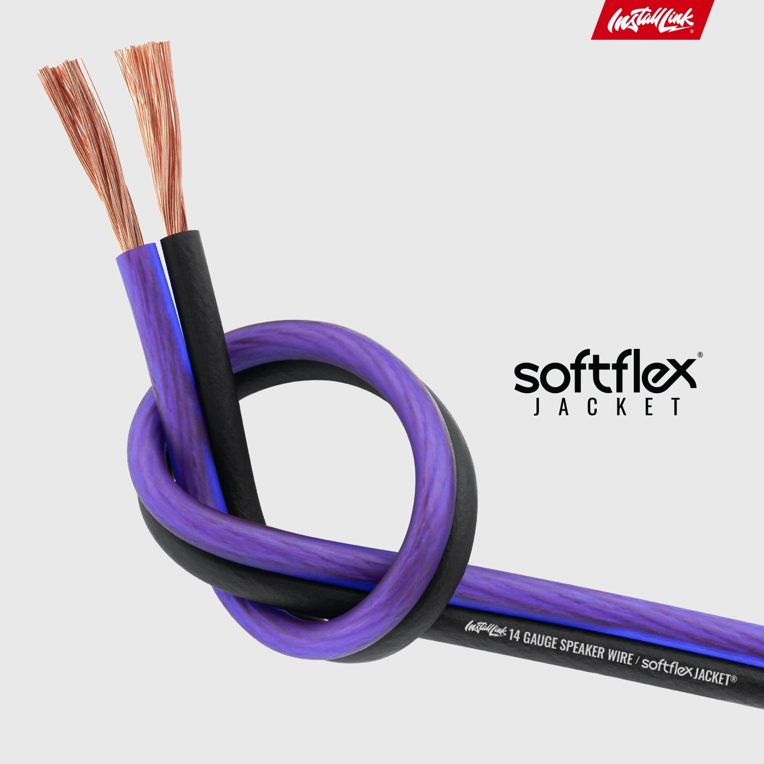 Install Link 14 AWG Gauge Speaker Wire Cable (100 Feet) Stereo, Car or Home Theater (CCA)