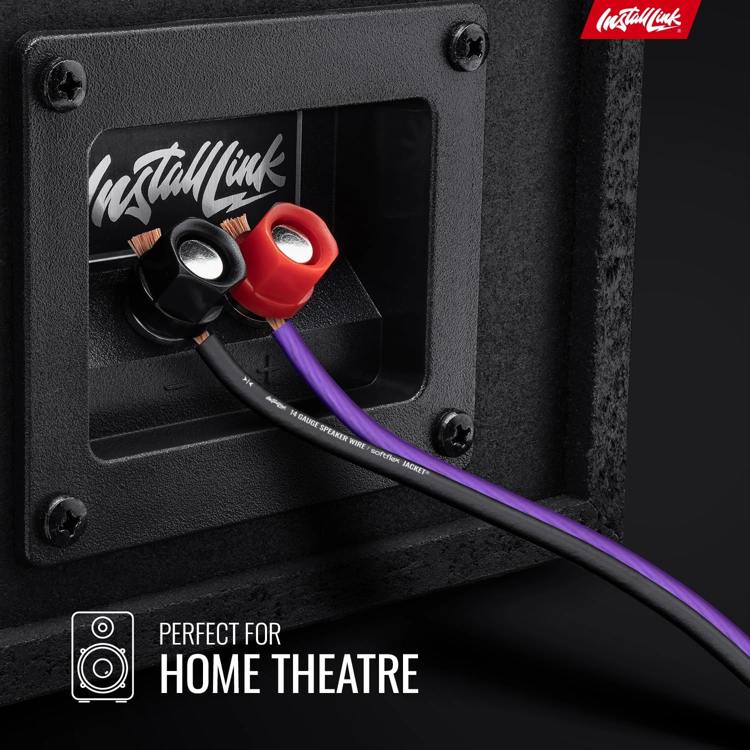 Install Link 14 AWG Gauge Speaker Wire Cable (100 Feet) Stereo, Car or Home Theater (CCA)