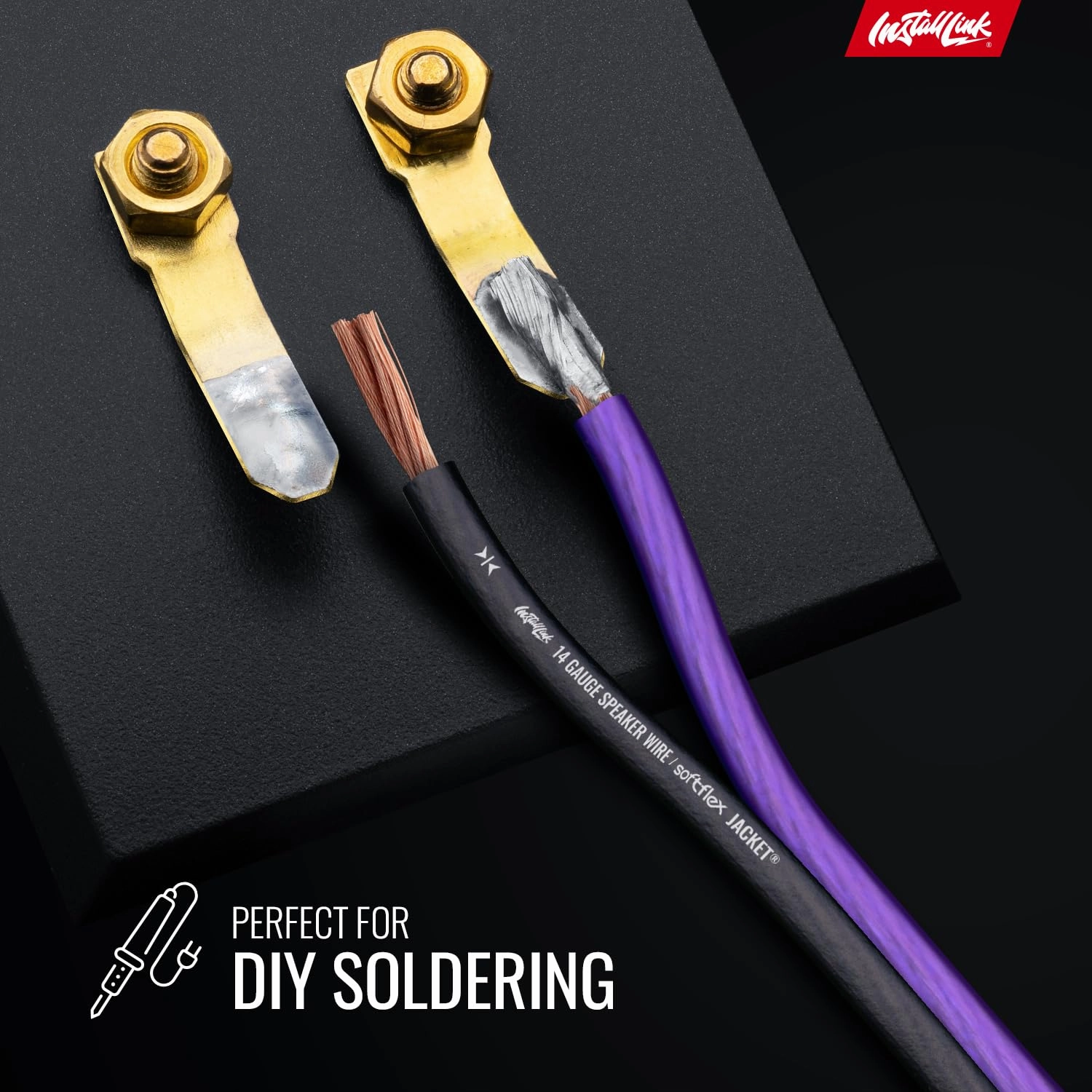 Install Link 14 AWG Gauge Speaker Wire Cable (100 Feet) Stereo, Car or Home Theater (CCA)