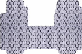 Intro-Tech Hexomat Front Row Custom Floor Mat for Select Honda Element Models - Rubber-like Compound (Gray)