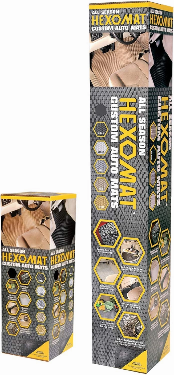 Intro-Tech TO-221-RT-G Hexomat Front Row 1 pc. Custom Fit Auto Floor Mat for Select Toyota T100 Models - Rubber-Like Compound, Gray
