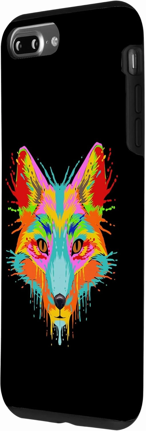 iPhone 7 Plus/8 Plus Splash Art Fox - Colorful Foxes - Color Wild Animal Splashes Case