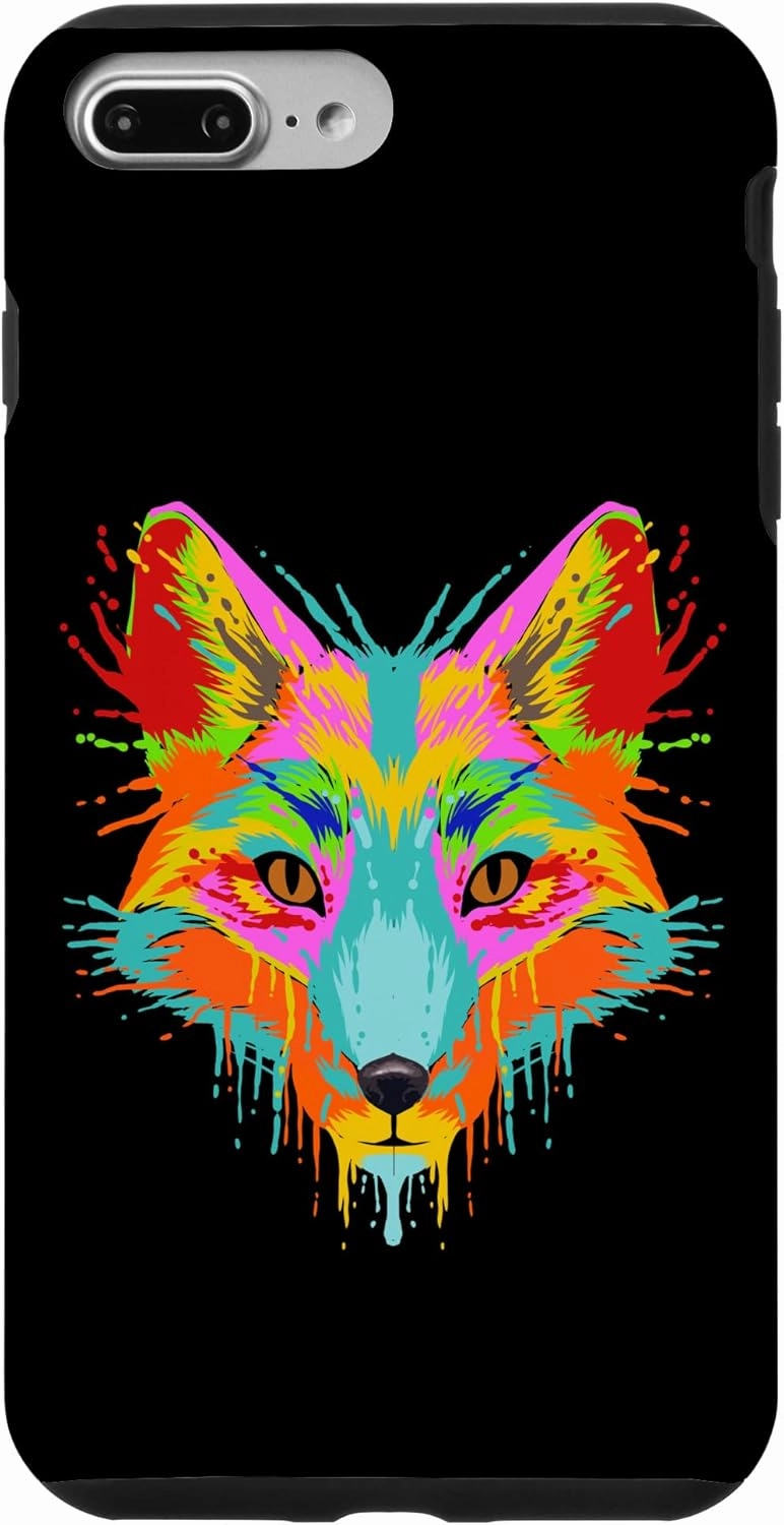iPhone 7 Plus/8 Plus Splash Art Fox - Colorful Foxes - Color Wild Animal Splashes Case