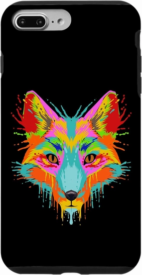 iPhone 7 Plus/8 Plus Splash Art Fox - Colorful Foxes - Color Wild Animal Splashes Case