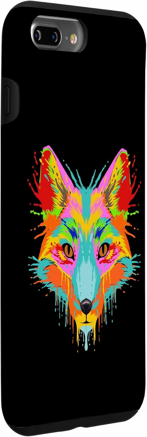 iPhone 7 Plus/8 Plus Splash Art Fox - Colorful Foxes - Color Wild Animal Splashes Case
