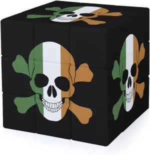 Ireland Flag Skull Funny 3x3x3 Cube Smooth Lightweight Puzzle for Adult Graphic Printing Travel