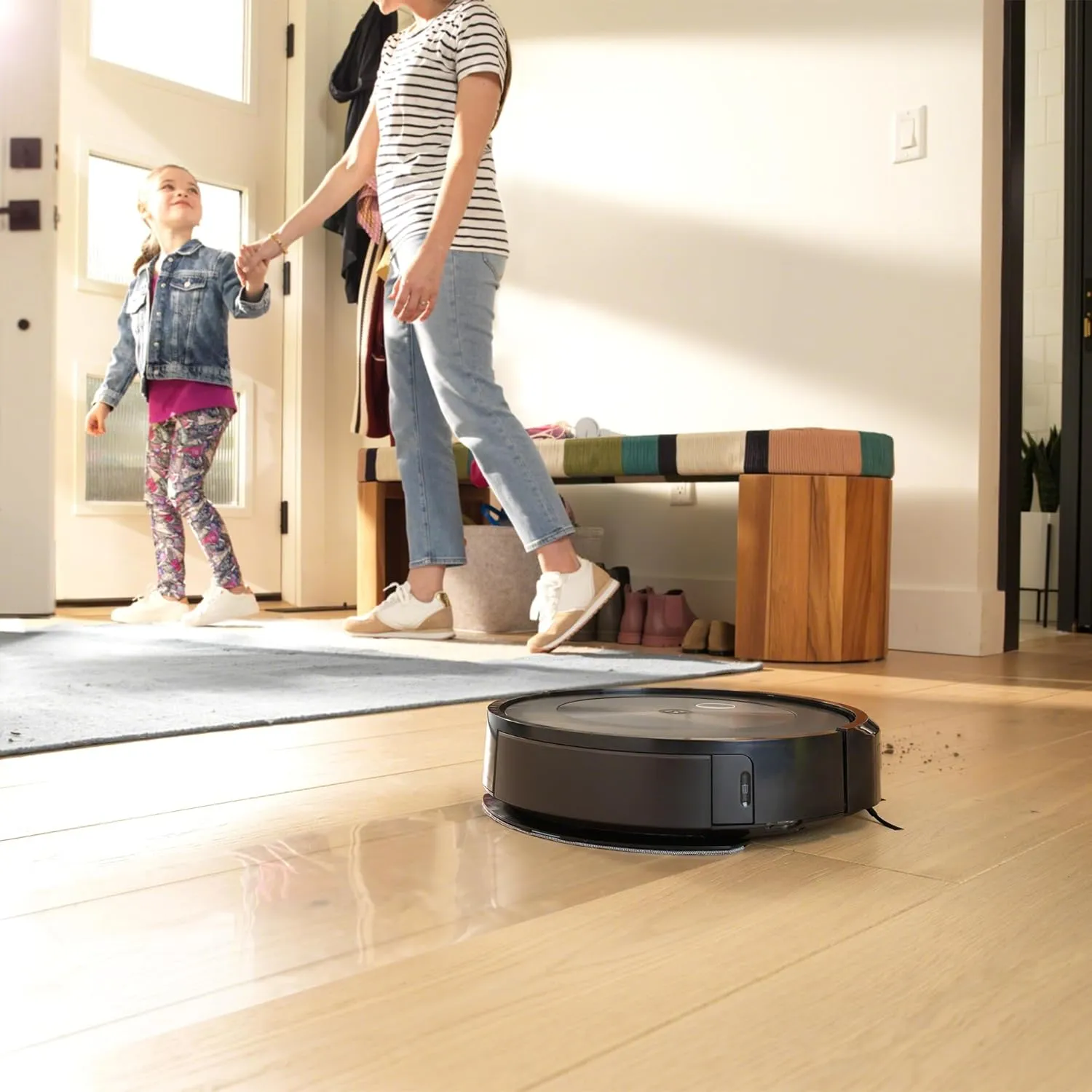 iRobot Roomba Combo j5  Self-Emptying Robot Vacuum & Mop – Identifies and Avoids Obstacles Like Pet Waste & Cords, Empties Itself for 60 Days, Clean by Room with Smart Mapping, Works with Alexa​